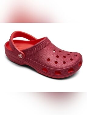 CROCS Glitter Clog in Vibrant Red